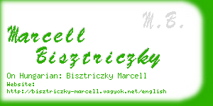 marcell bisztriczky business card